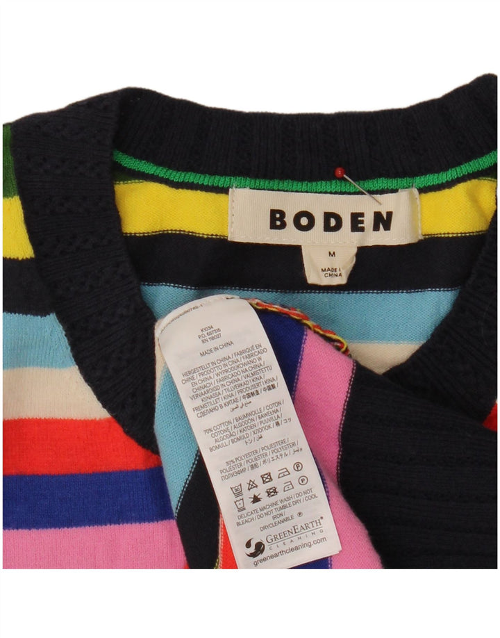 Sweter damski Boden z okrągłym dekoltem, UK 14, średnie, wielokolorowe paski