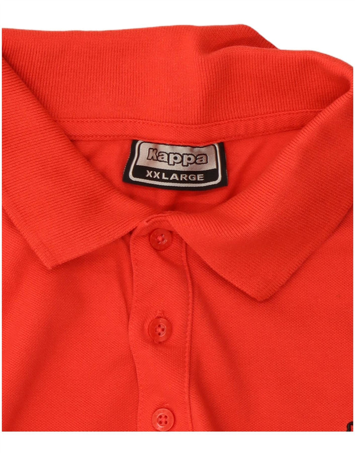 Męska koszulka polo Kappa 2XL czerwona bawełniana