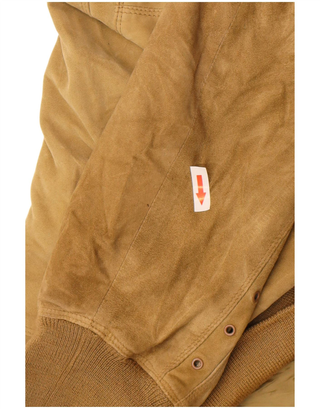 Damska kurtka bomberka Gianni Versace o luźnym kroju, zamszowa, UK 38, średni beż