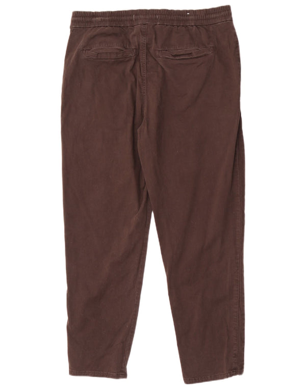 Męskie zwężane spodnie chino Zara, duże W32 L27, brązowa bawełna
