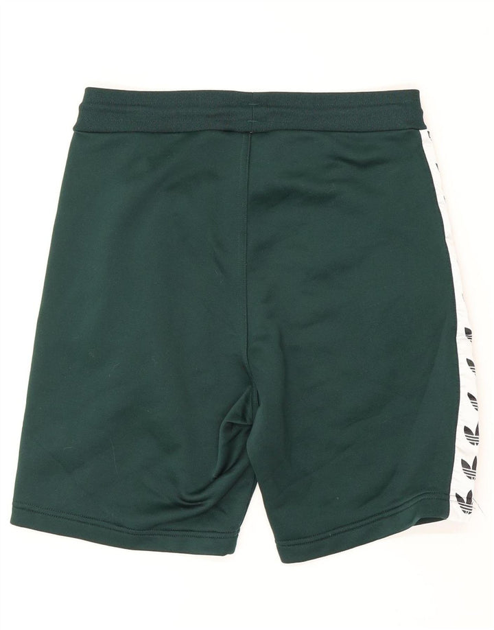 Męskie spodenki sportowe Adidas z grafiką, małe, zielone, z blokami kolorów, poliestrowe