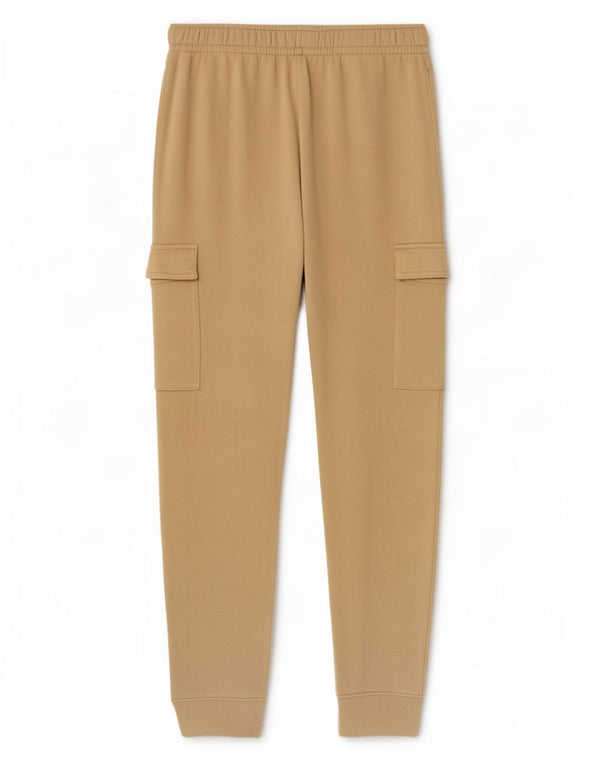 Męskie spodnie dresowe Nike Cargo Joggers w kolorze średniego beżu, bawełny