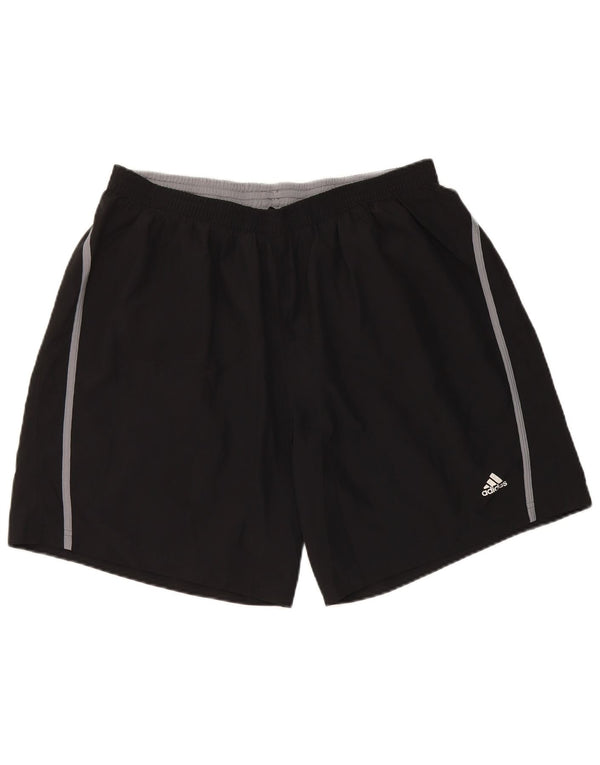 Męskie spodenki sportowe Adidas, duże, czarne, poliestrowe