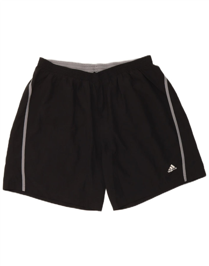 Męskie spodenki sportowe Adidas, duże, czarne, poliestrowe