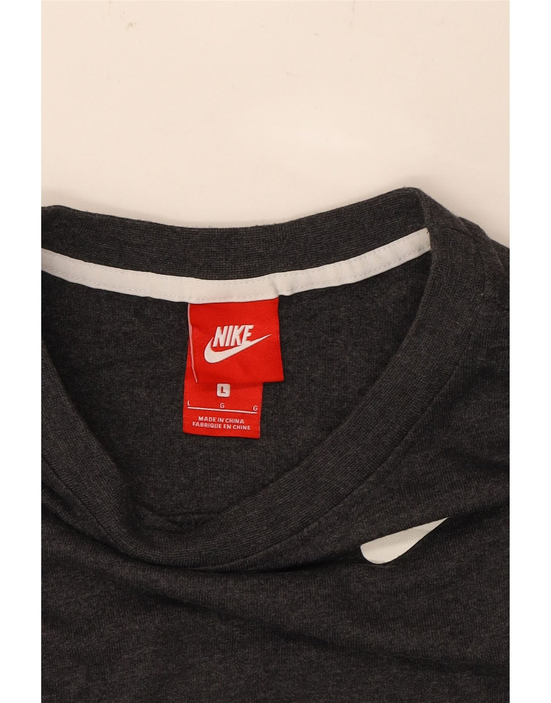 NIKE Womens Top Long Sleeve UK 16 Large Grey Cotton Vintage Nike and Second-Hand Nike from Messina Hembry 