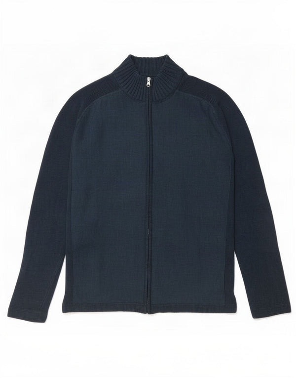 Massimo Dutti Mens Cardigan Sweater Large Navy Blue