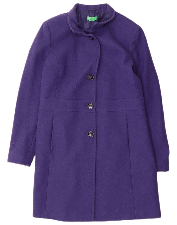Płaszcz damski Benetton UK 14, duży, fioletowy, wełniany