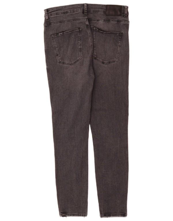 Damskie jeansy obcisłe z wysokim stanem Zara EU 42 Large W32 L27 Szare