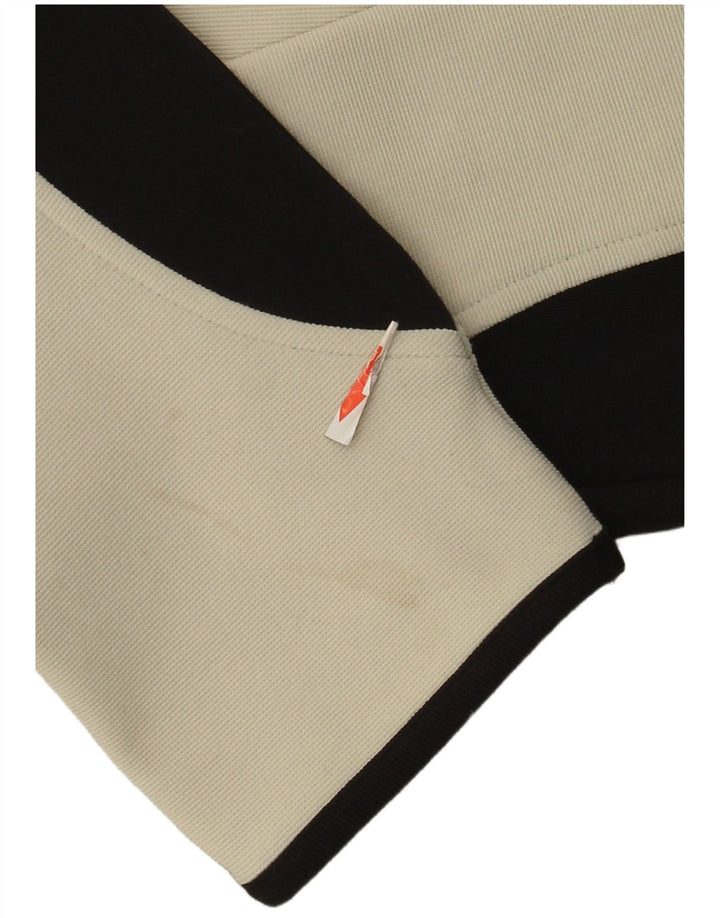 Damska kurtka dresowa Kappa UK 16, duża, biała, z poliestru w blokach kolorów