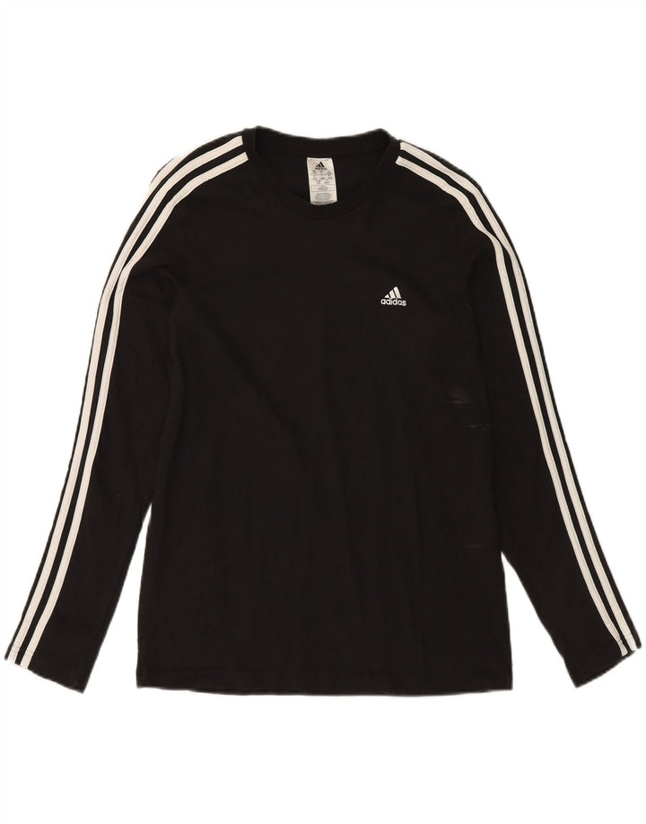 Damski top ADIDAS z długim rękawem, UK 16/18, duży, czarny, bawełniany