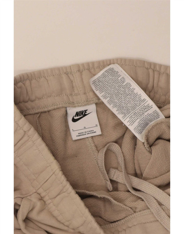 Męskie spodnie dresowe Nike, duże, beżowe, bawełniane
