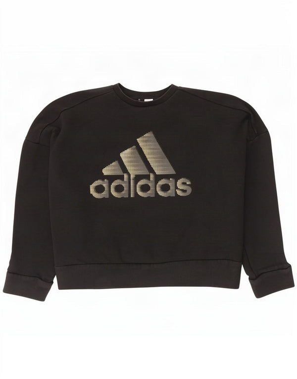 Damska bluza Adidas Graphic Oversized Sweter UK 20/22 XL Czarna bawełna