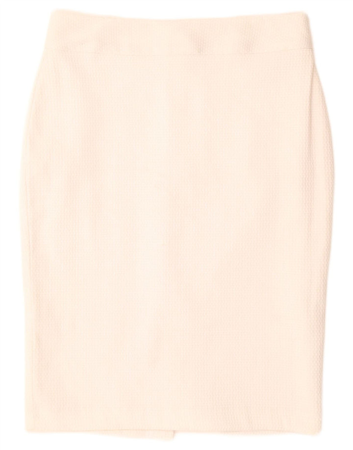 Marks & Spencer Damska spódnica ołówkowa UK 10 Small W30 Biały poliester