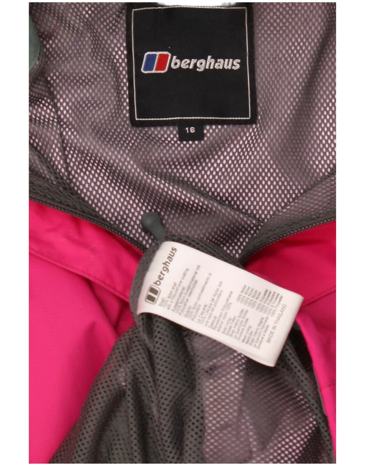 BERGHAUS Womens Oversized Rain Jacket UK 16 Large Pink Nylon