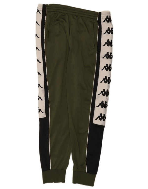 Kappa Mens Graphic Tracksuit Trousers Joggers Large Khaki Colourblock