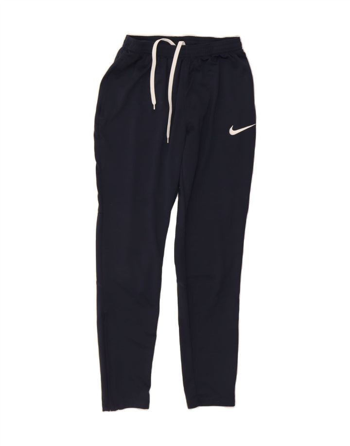 NIKE Mens Dri Fit Tracksuit Trousers Small  Navy Blue Polyester Vintage Nike and Second-Hand Nike from Messina Hembry 