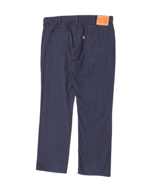 Męskie spodnie Levi's 514 Straight Casual W38 L32 Granatowa bawełna