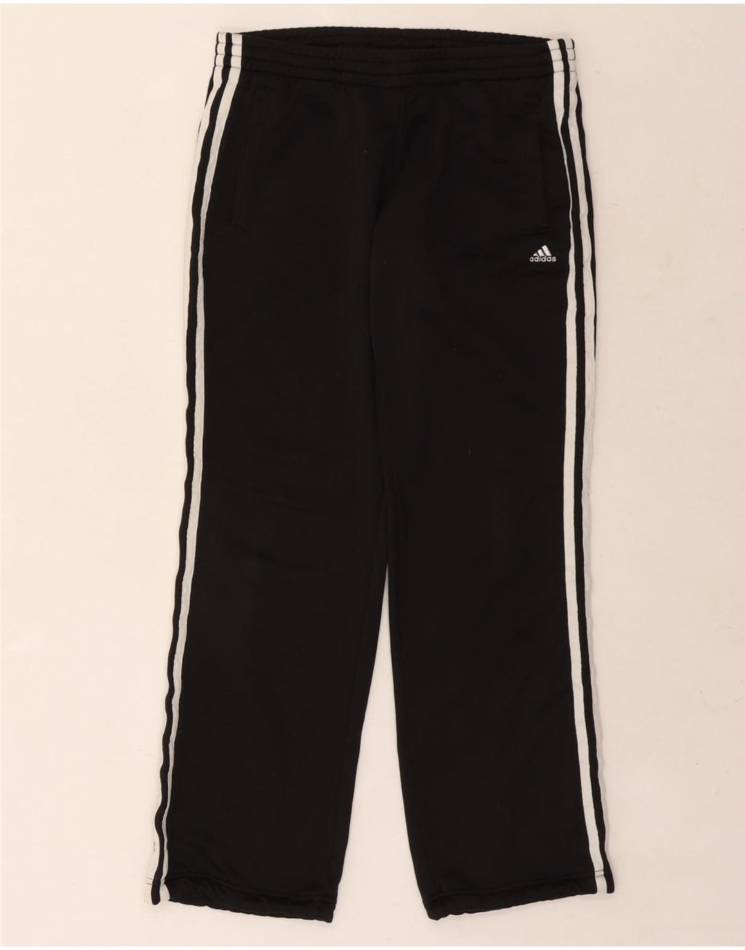 Damskie spodnie dresowe Adidas UK 8/10, małe, czarne, poliestrowe