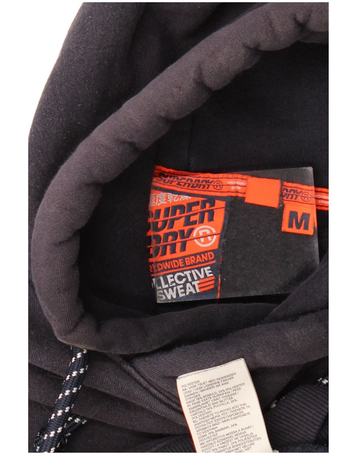 Męski sweter z kapturem Superdry, średni granatowy, bawełniany