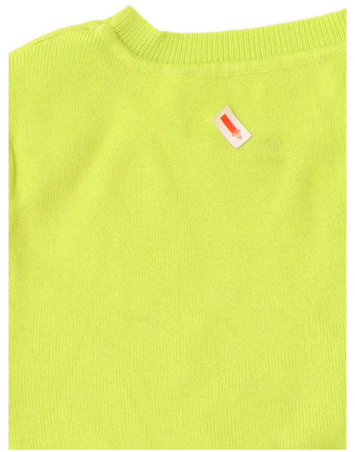 Damski sweter ZARA Crop z krótkim rękawem i dekoltem w łódkę UK 8 Small Green