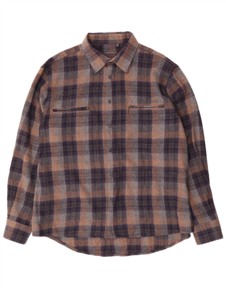 Męska koszula wierzchnia SEA BARRIER XL, szara, akrylowa kratka