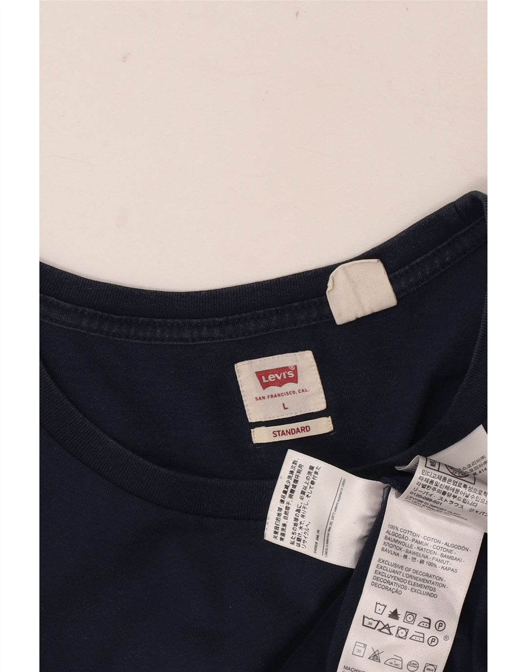 Męski standardowy T-shirt Levi's, duży, granatowy, bawełniany