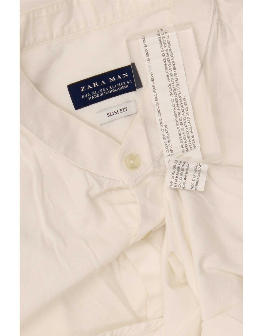 Koszula męska Zara Slim Fit XL, biała, bawełniana