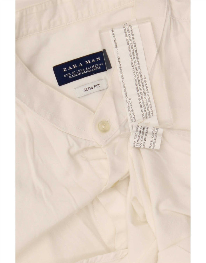 Koszula męska Zara Slim Fit XL, biała, bawełniana