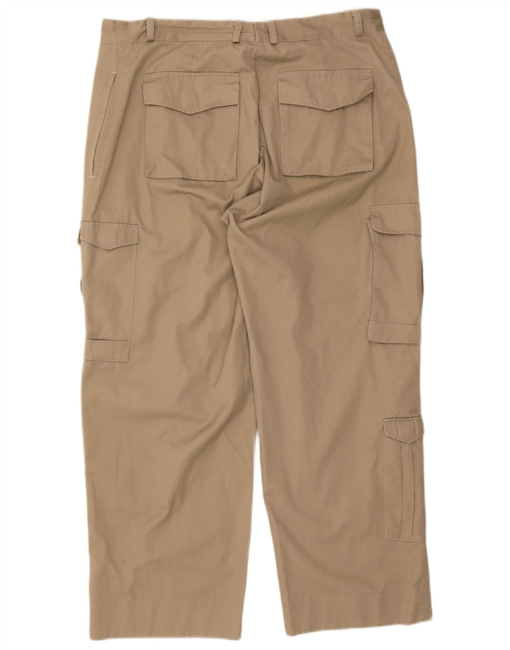 Męskie proste spodnie cargo w stylu vintage W36 L28 Khaki