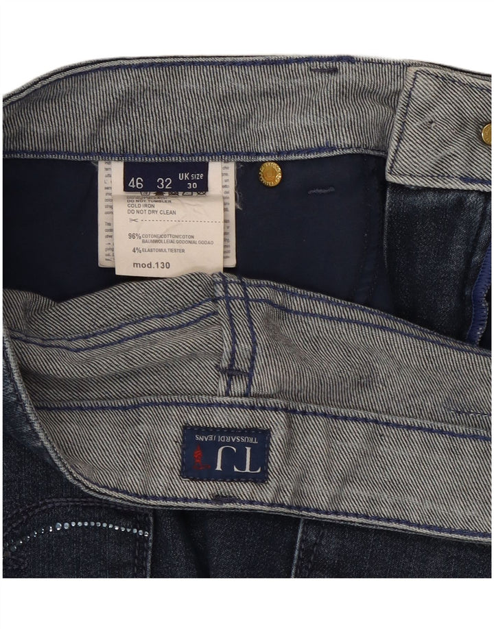 Damskie proste dżinsy Trussardi W30 L30 Niebieskie bawełniane