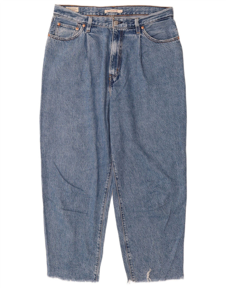 Damskie jeansy Levi's Ribcage Cropped W32 L27 Niebieskie bawełniane