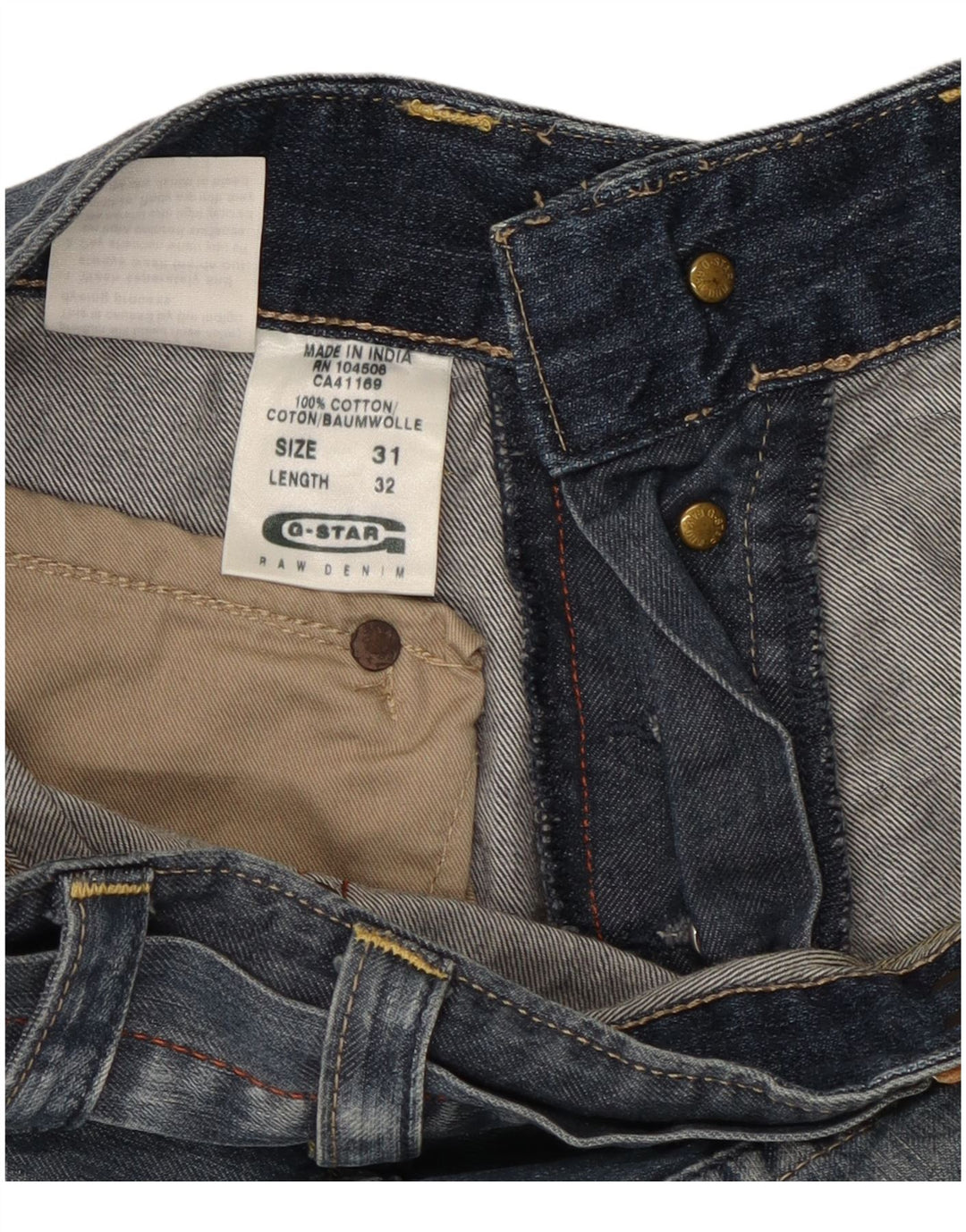 Męskie spodenki jeansowe G-STAR W31 Średnioniebieskie bawełniane