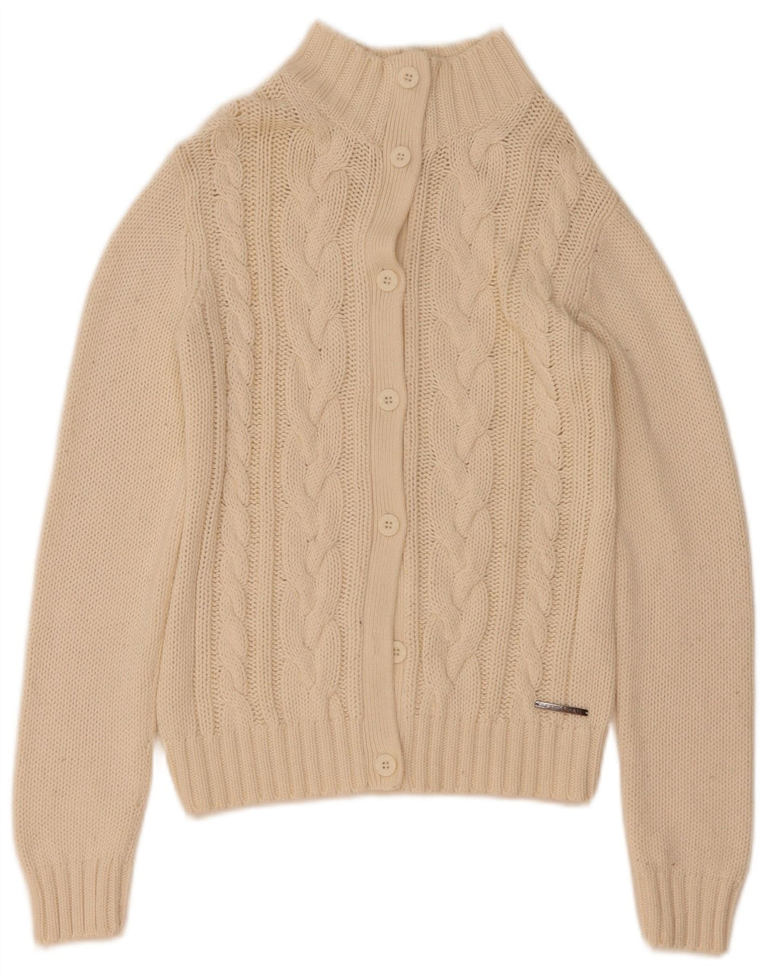 Damski sweter rozpinany North Sails UK 12, średni, złamanej bieli, bawełniany