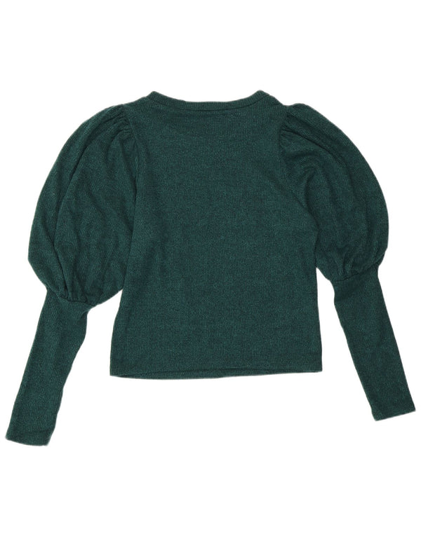 Damski sweter ZARA z dekoltem w łódkę UK 10 Small Green