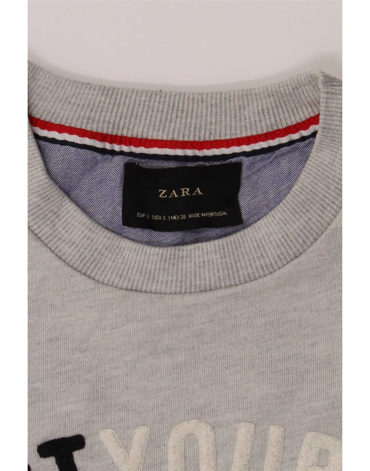 Męska bluza z grafiką Zara, mała, szara