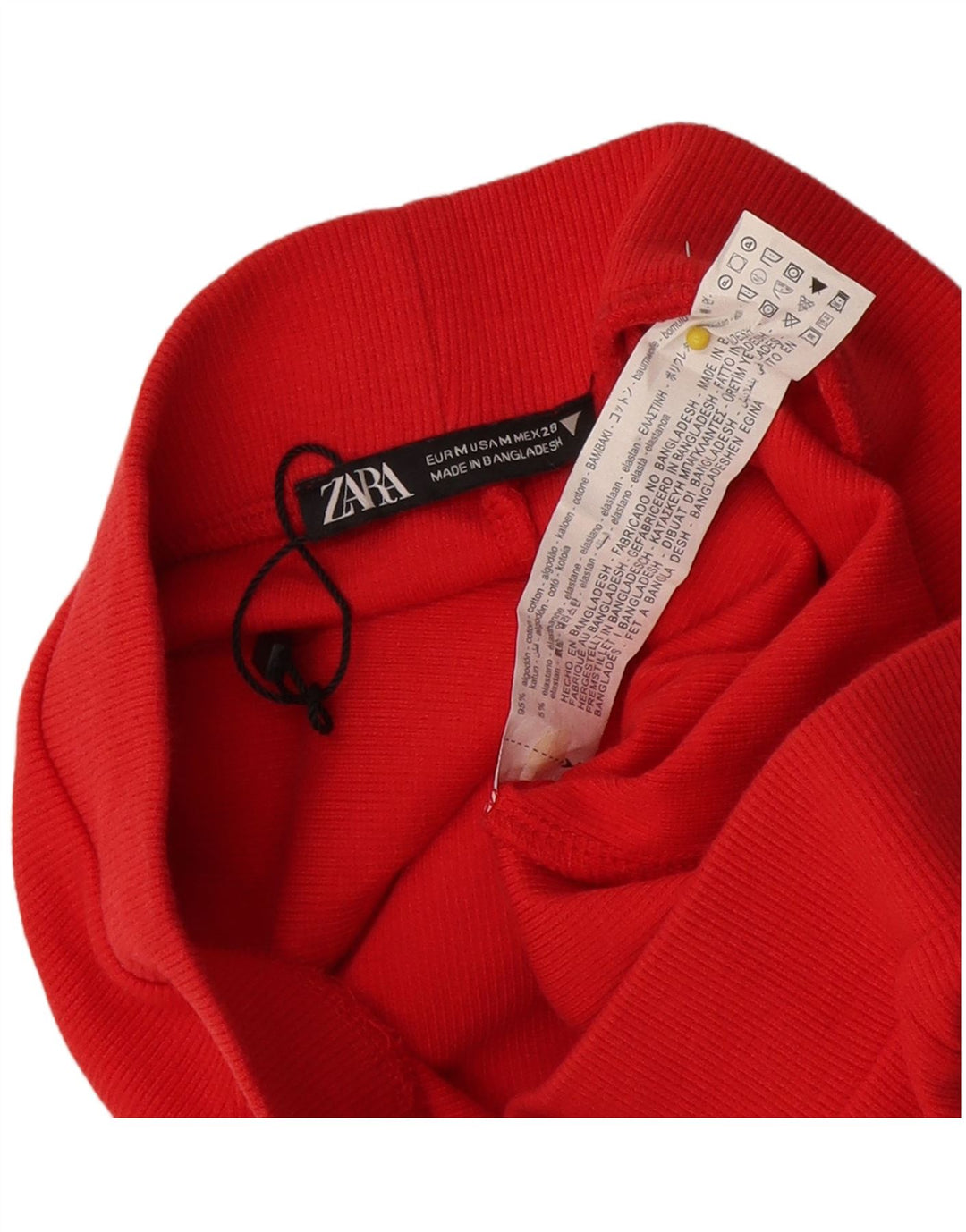 Legginsy damskie Zara UK 12 Średnio czerwone, bawełniane