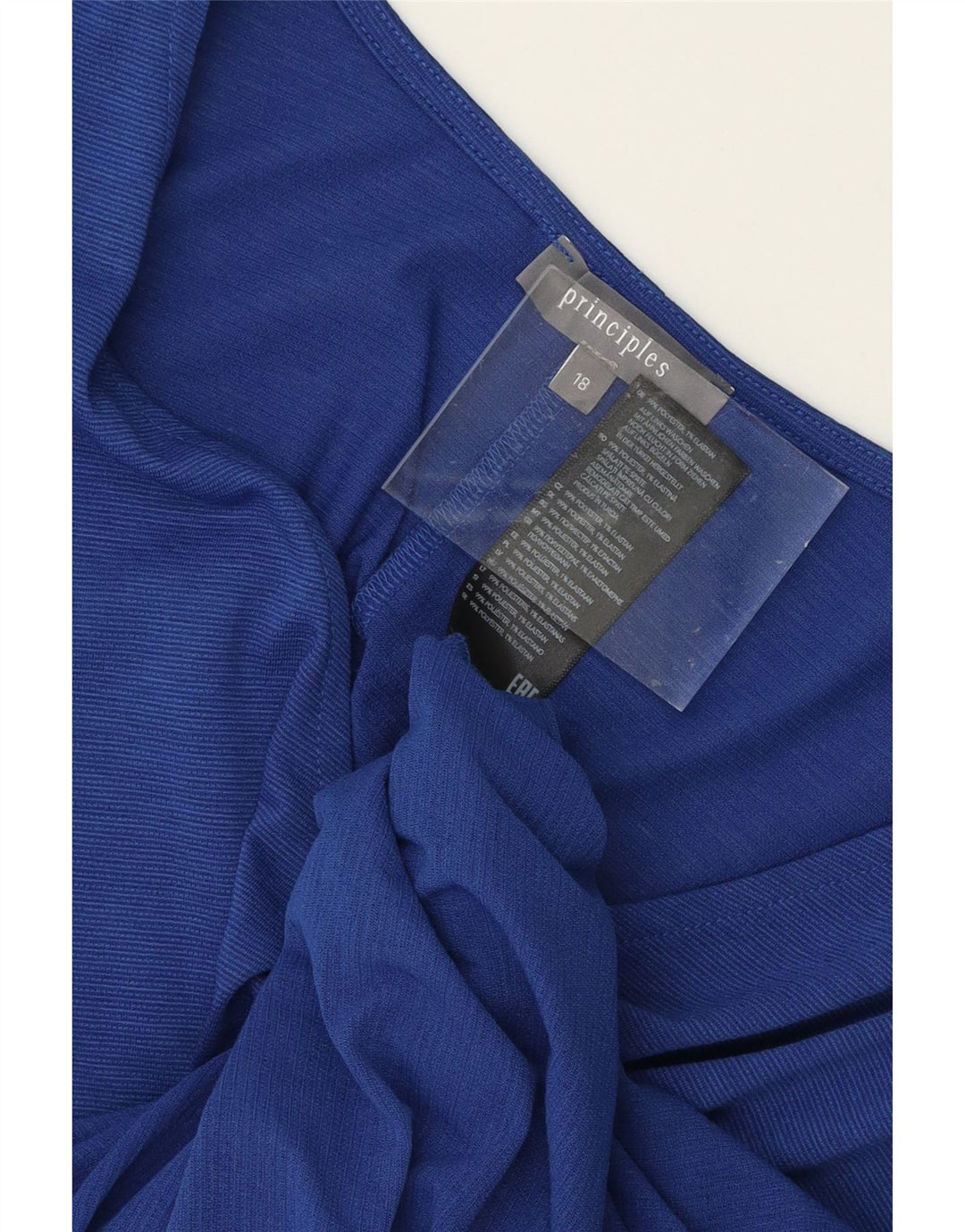 PRINCIPLES Womens A-Line Dress UK 18 XL Blue Polyester Vintage Principles and Second-Hand Principles from Messina Hembry 