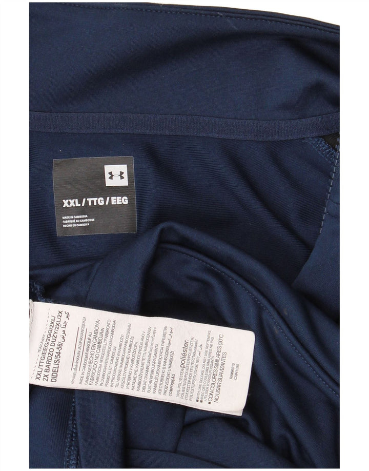 Męska kurtka dresowa UNDER ARMOUR 2XL, granatowy, poliester w blokach kolorów