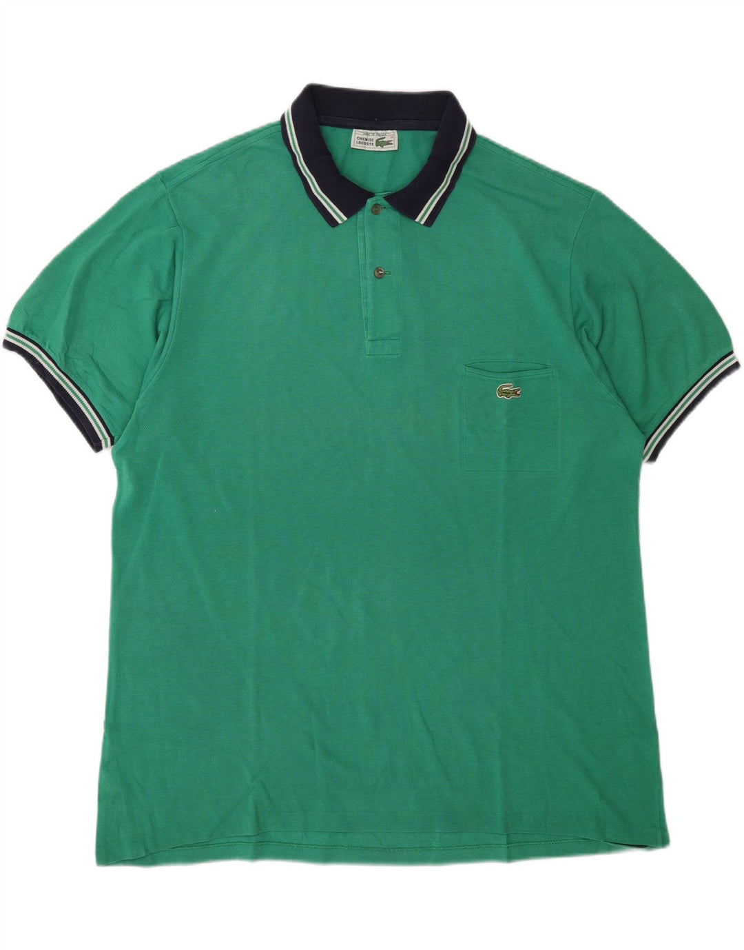 Męska koszulka polo Lacoste, rozmiar 7, 2XL, zielona bawełna