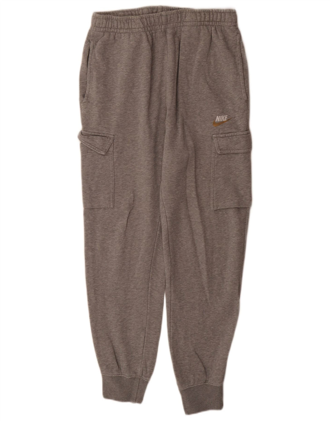 Męskie spodnie dresowe Nike Cargo, małe, szare, nakrapiane, bawełniane