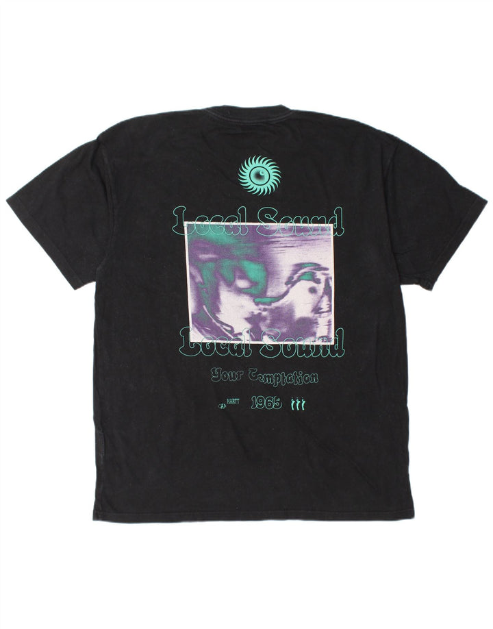 Męski T-shirt z grafiką CARHARTT, duży, czarny, bawełniany