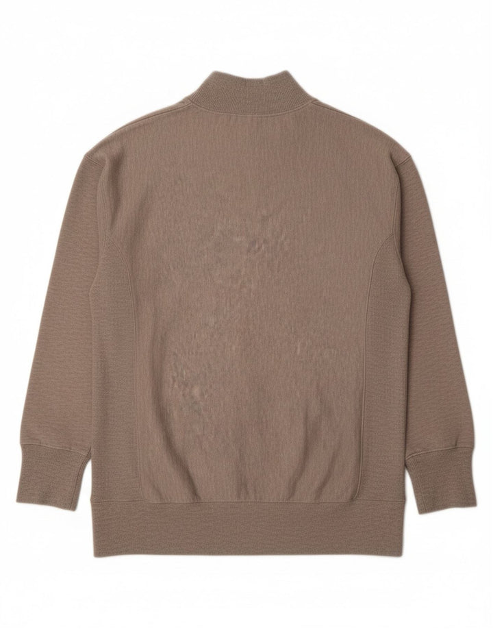 CHAMPION Mens Reverse Weave Graphic Sweatshirt Jumper Medium Grey Cotton