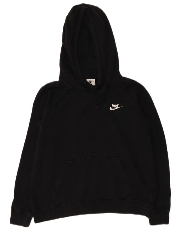 Damska bluza z kapturem Nike Crop Oversized UK 14, średnia czarna bawełna