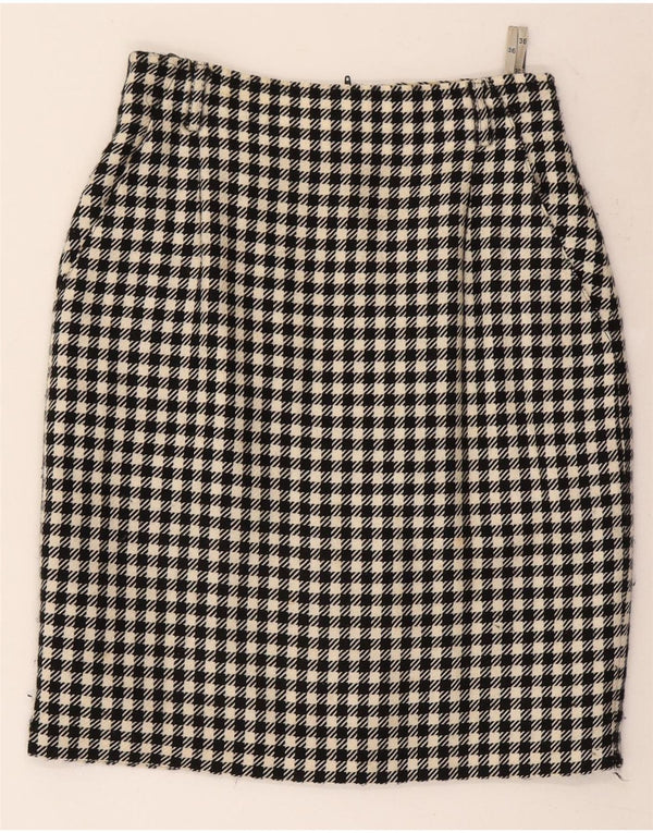 Damska spódnica ołówkowa Gerry Weber EU 36 Small W26 Czarna wełna w pepitkę