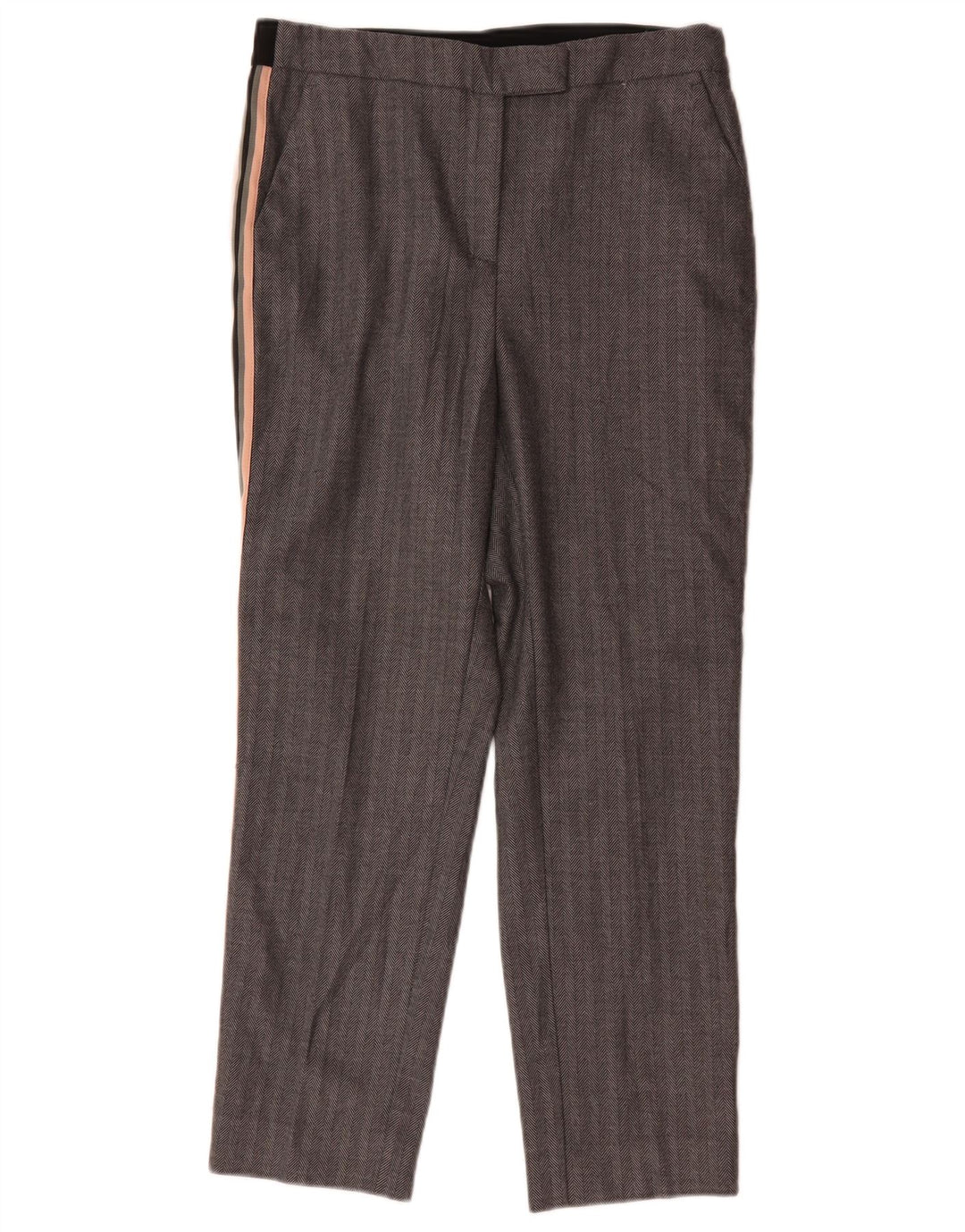 Spodnie garniturowe Marks & Spencer UK 12 Medium W30 L26 Szare w jodełkę