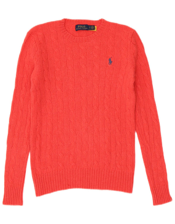 Polo Ralph Lauren Womens Crew Neck Jumper Sweater UK 10 Small Pink