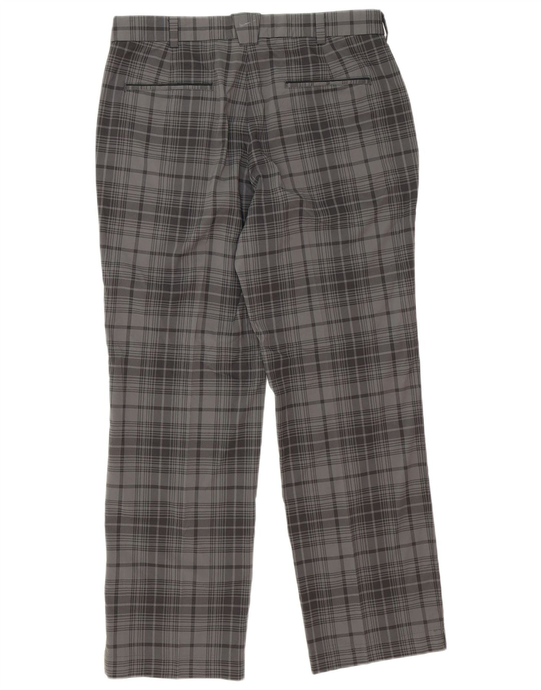 Męskie spodnie chino Nike Dri Fit Straight W34 L31 Szary poliester w kratkę