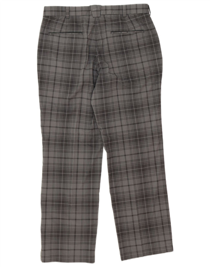 Męskie spodnie chino Nike Dri Fit Straight W34 L31 Szary poliester w kratkę