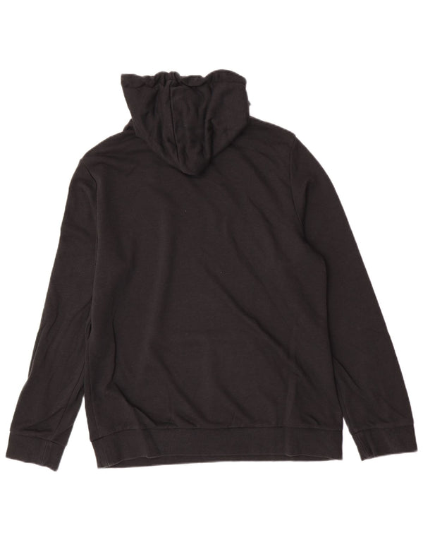 Damska bluza z kapturem Adidas Graphic UK 16/18, duża, czarna bawełna