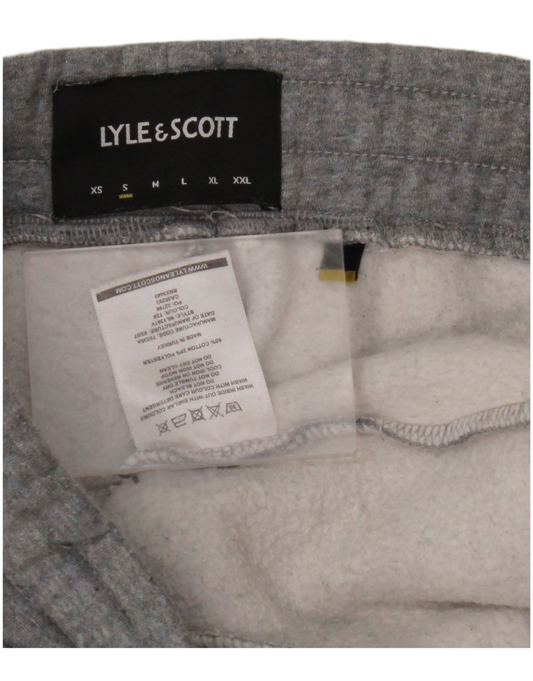 Męskie spodnie dresowe LYLE & SCOTT Małe, szare, bawełniane spodnie dresowe